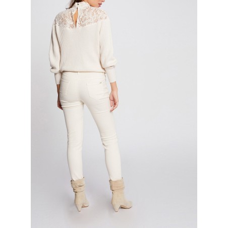 PETRA1 - Jeans skinny a vita bassa | Beige