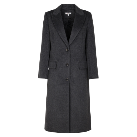 GIANA - Cappotto lungo dritto con revers | Grigio