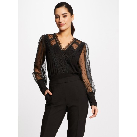 TAGADA - Blusa con scollo a V | Nero