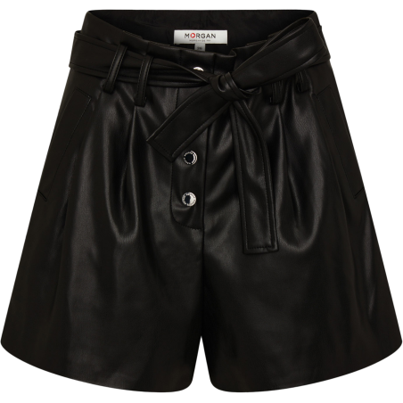 SHOFIC - Shorts paper bag con cintura | Nero