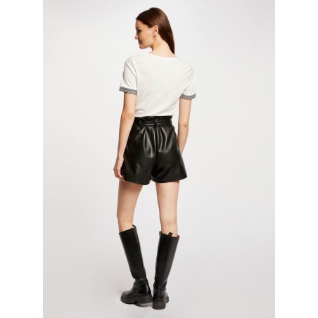 SHOFIC - Shorts paper bag con cintura | Nero