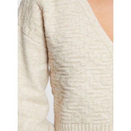 MSOURI - Cardigan dritto con scollo a V | Beige