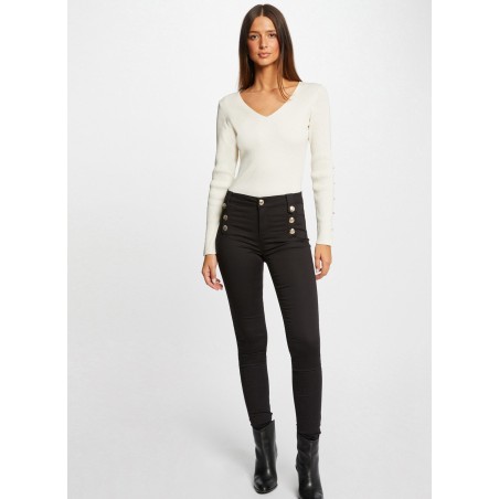 PAME - Pantalone skinny in misto cotone | Nero