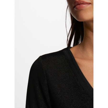 TIWI - Blusa con scollo a V | Nero