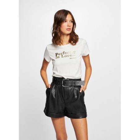 SHINGA - Shorts dritti con cintura | Nero