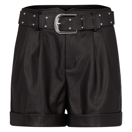 SHINGA - Shorts dritti con cintura | Nero