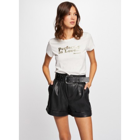 SHINGA - Shorts dritti con cintura | Nero