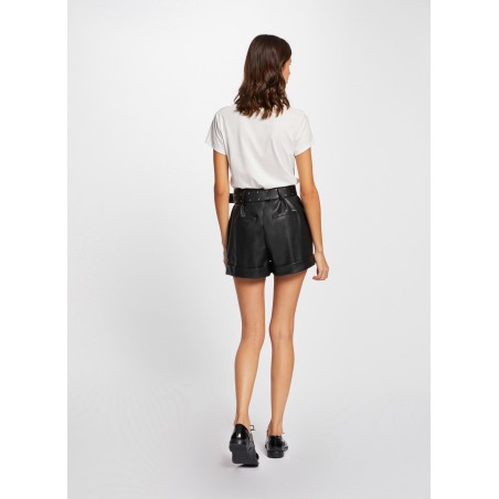 SHINGA - Shorts dritti con cintura | Nero