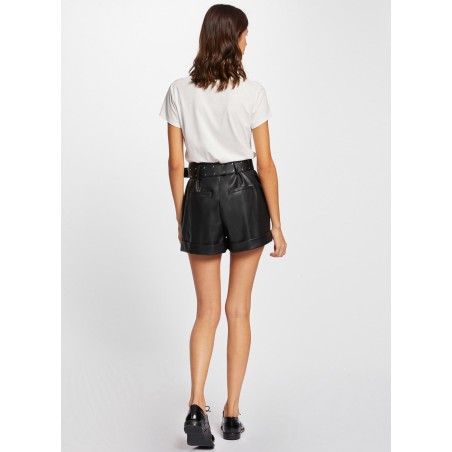 SHINGA - Shorts dritti con cintura | Nero