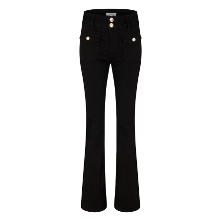 POLEN - Jeans bootcut in misto cotone | Nero