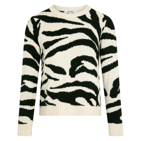 MZEBRA - Maglione scollo tondo dritto in maglia | Beige