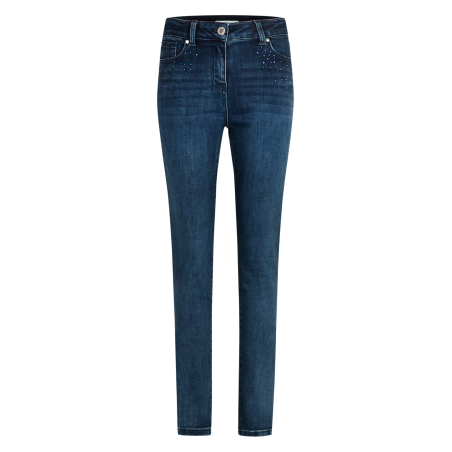 PELO - Jeans slim a vita alta in misto cotone | Blu