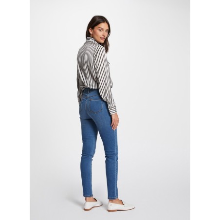 PABLO - Jeans slim a vita alta in misto cotone | Blu