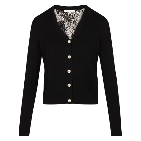 MIDOU - Cardigan con collo a V | Nero