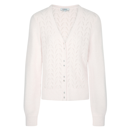 MLILO - Cardigan dritto scollo a V in maglia | Rosa