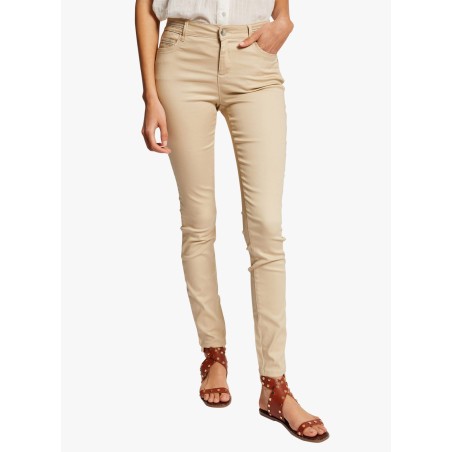 PALONA - Pantaloni slim cerati | Beige