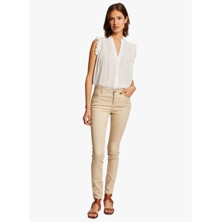 PALONA - Pantaloni slim cerati | Beige