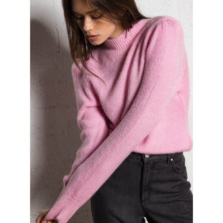 MLEONAR - Maglione dritto a collo alto | Rosa