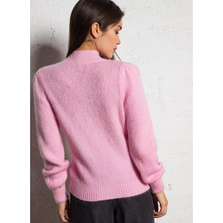 MLEONAR - Maglione dritto a collo alto | Rosa