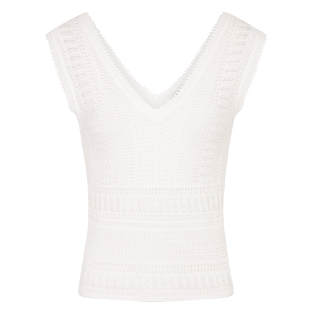 MUSHU - Blusa con scollo a V | Bianco