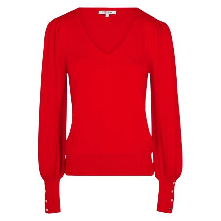 MOTEUR - Maglione scollo a V in filato misto | Rosso