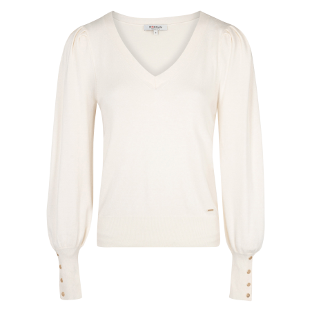 MOTEUR - Maglione scollo a V in filato misto | Beige