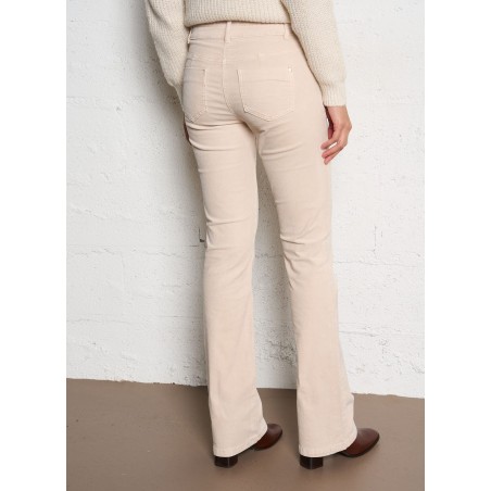 POLENO - Pantalone dritto in velluto a costine | Beige