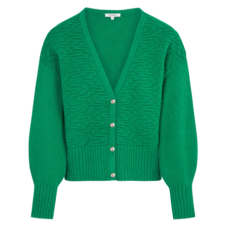 MSOURI - Cardigan dritto con scollo a V | Verde