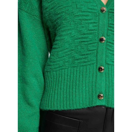 MSOURI - Cardigan dritto con scollo a V | Verde