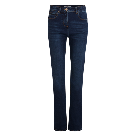 PASCAL - Jeans dritti a vita alta in misto cotone | Blu