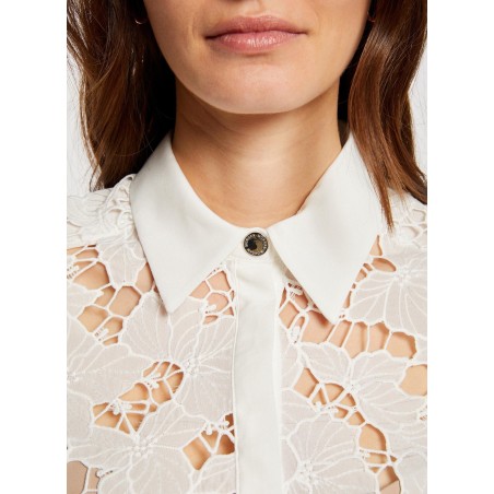 COCONU - Camicia in pizzo guipure | Bianco