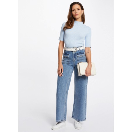 PWIDE - Jeans larghi a vita alta in cotone | Blu