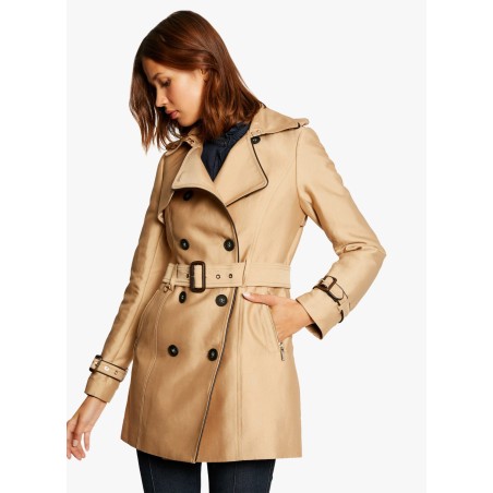 Trench dritto doppiopetto | Beige