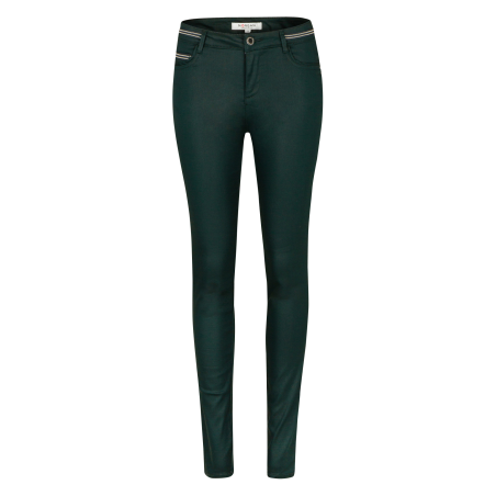 PALONA - Pantaloni slim cerati | Kaki