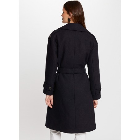 GDINE - Cappotto diritto con revers | Blu