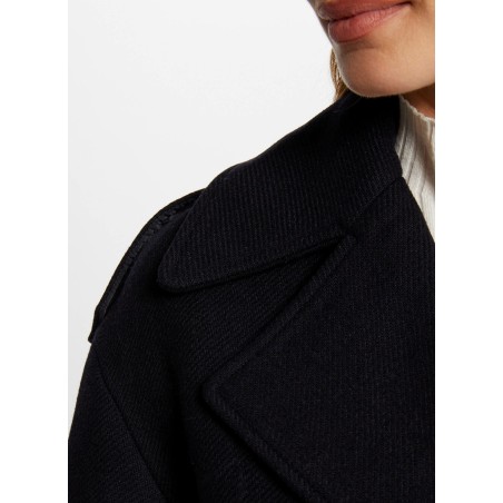 GDINE - Cappotto diritto con revers | Blu