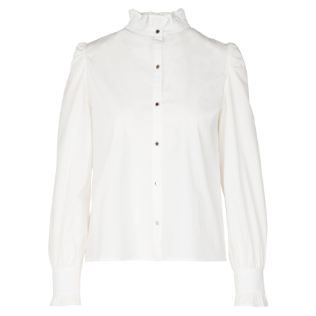 CHLOE.F - Camicia dritta in misto cotone | Bianco