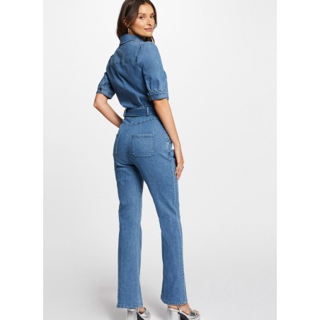 PCHICA - Tuta con collo a camicia in jeans | Blu