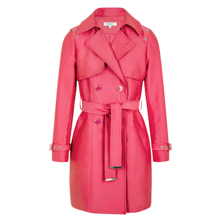 GIKA - Trench-coat dritto con cintura | Rosa