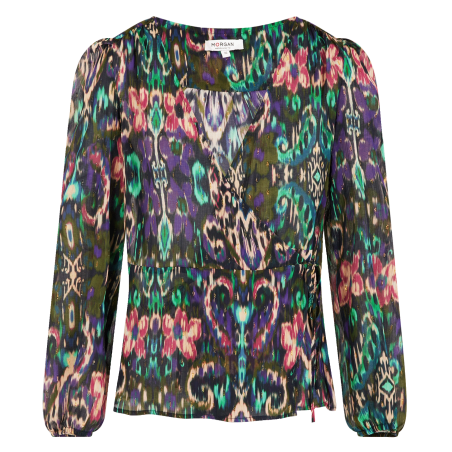 CBIL.F - Blusa con collo e stampa | Multicolore