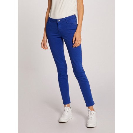 PETRA - Pantaloni skinny a vita bassa | Blu