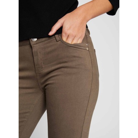 PETRA - Pantaloni skinny a vita bassa | Verde