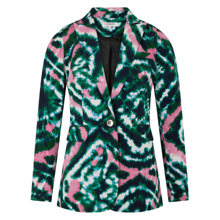 VIZA.F - Blazer aderente con revers a lancia fluido | Multicolore