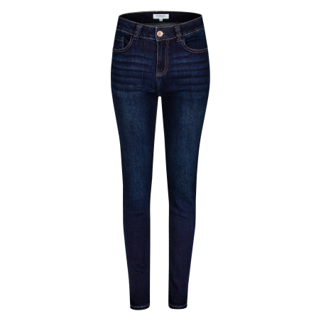 POMS - Jeans slim a vita alta effetto délavé | Blu