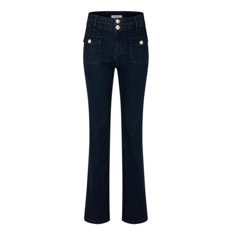 POLEN1 - Jeans a zampa in misto cotone | Blu