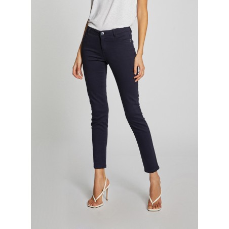 PETRA - Pantaloni skinny a vita bassa | Blu