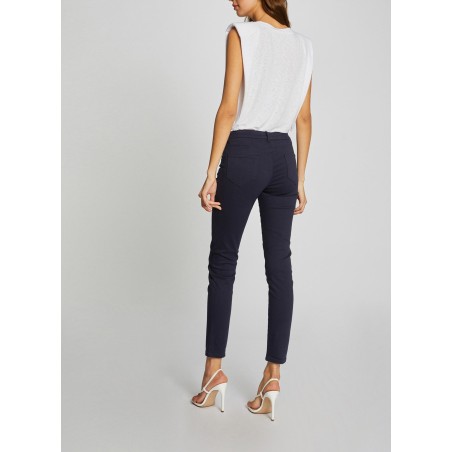 PETRA - Pantaloni skinny a vita bassa | Blu