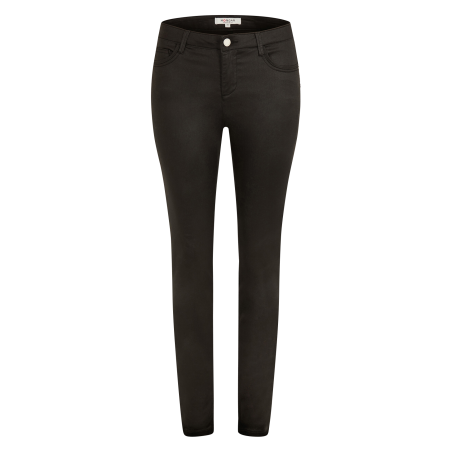 PFRASHI - Pantaloni skinny in misto cotone spalmato | Nero