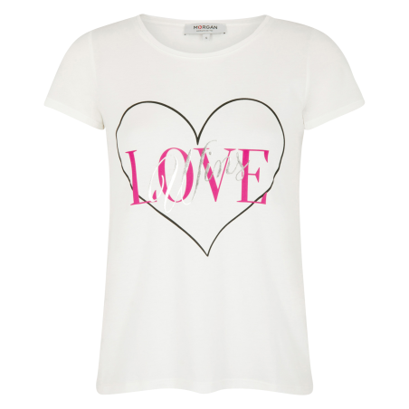 DWIN - T-shirt serigrafata in cotone | Bianco